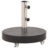 Parasol Base Granite 30 kg Round Black - Front View