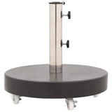 Parasol Base Granite 30 kg Round Black - 45-Degree Angle