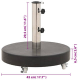 Parasol Base Granite 30 kg Round Black - Extra Image