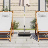 Parasol Base Granite 30 kg Square Black - Side View