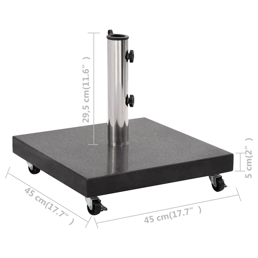 Parasol Base Granite 30 kg Square Black