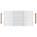 XXL Trolley Charcoal BBQ Grill Stainless Steel with 2 Shelves - Top-Down View