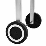 XXL Trolley Charcoal BBQ Grill Stainless Steel with 2 Shelves - 45-Degree Angle