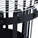 Garden Fire Pit Basket with BBQ Grill Steel 47.5 cm - 45-Degree Angle