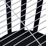 Garden Fire Pit Basket with BBQ Grill Steel 47.5 cm - Rear View