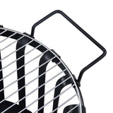 Garden Fire Pit Basket with BBQ Grill Steel 47.5 cm - Close-Up Angle