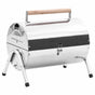 Portable Tabletop Charcoal BBQ Grill Stainless Steel Grids
