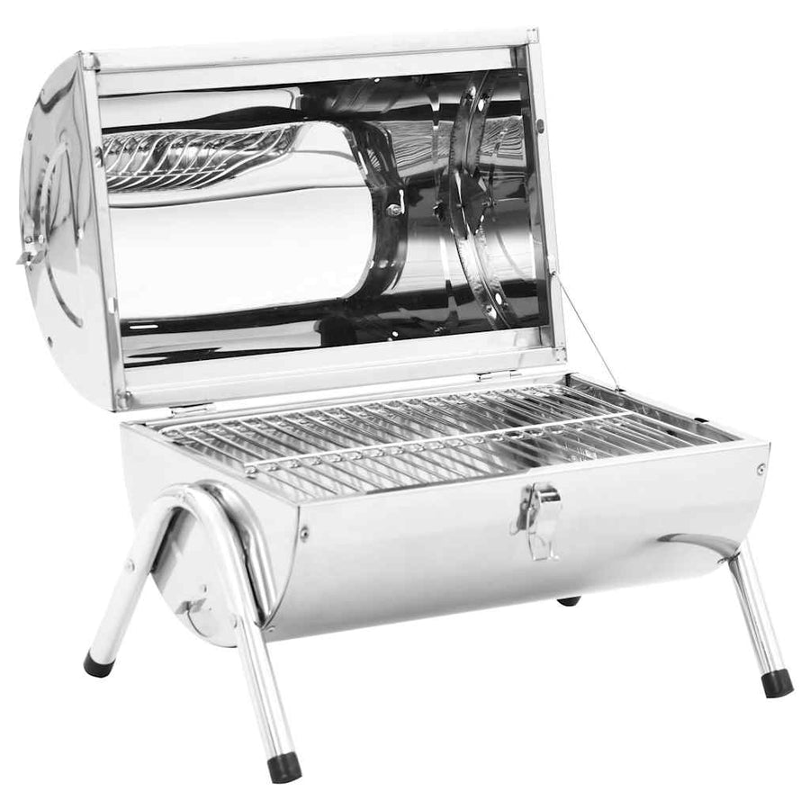Portable Tabletop Charcoal BBQ Grill Stainless Steel Grids