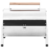 Portable Tabletop Charcoal BBQ Grill Stainless Steel Double Grids - Top-Down View
