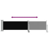 Patio Retractable Side Awning 60x300 cm Black