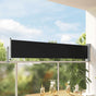 Patio Retractable Side Awning 60x300 cm Black