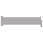 Patio Retractable Side Awning 60x300 cm Grey