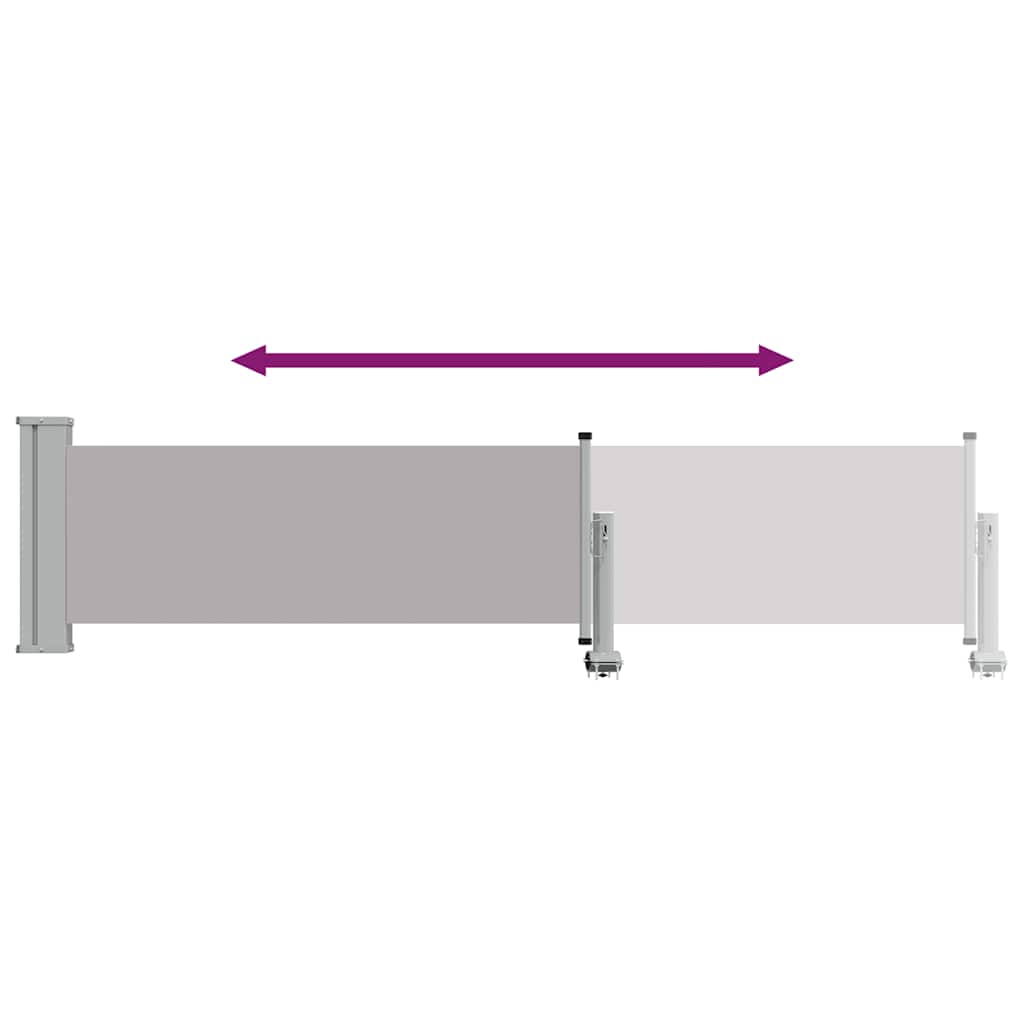 Patio Retractable Side Awning 60x300 cm Grey