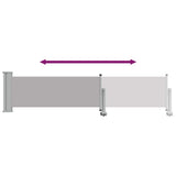 Patio Retractable Side Awning 60x300 cm Grey