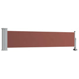 Patio Retractable Side Awning 60x300 cm Brown - Front View