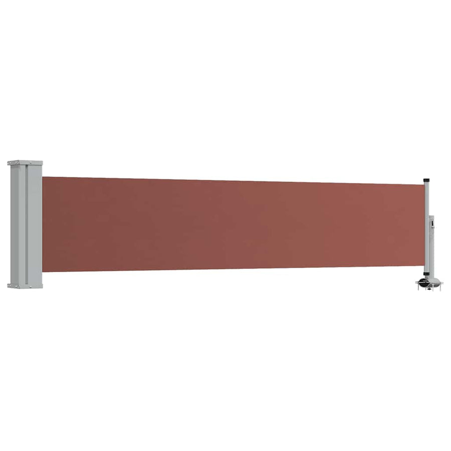 Patio Retractable Side Awning 60x300 cm Brown