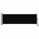 Patio Retractable Side Awning 80x300 cm Black