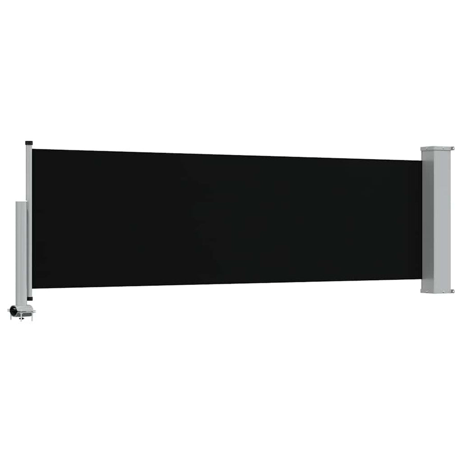 Patio Retractable Side Awning 80x300 cm Black