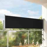 Patio Retractable Side Awning 80x300 cm Black