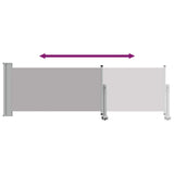 Patio Retractable Side Awning 80x300 cm Grey