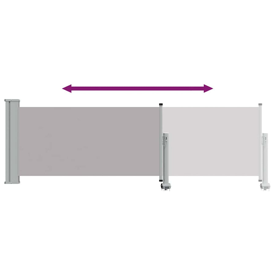 Patio Retractable Side Awning 80x300 cm Grey