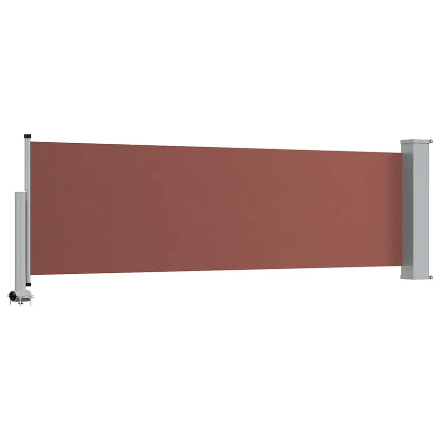 Patio Retractable Side Awning 80x300 cm Brown