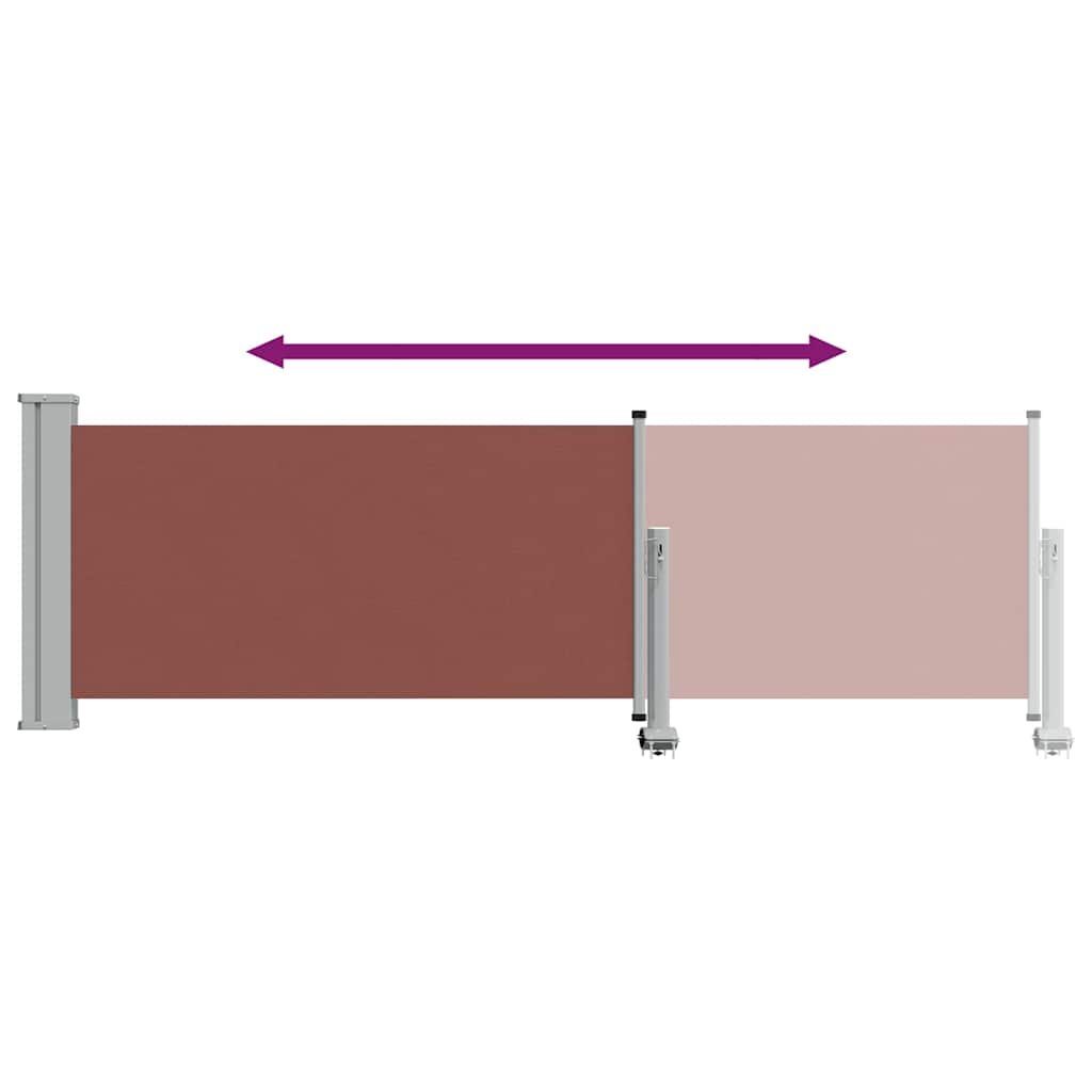 Patio Retractable Side Awning 80x300 cm Brown
