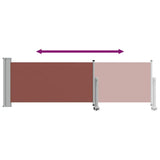 Patio Retractable Side Awning 80x300 cm Brown - Close-Up Angle