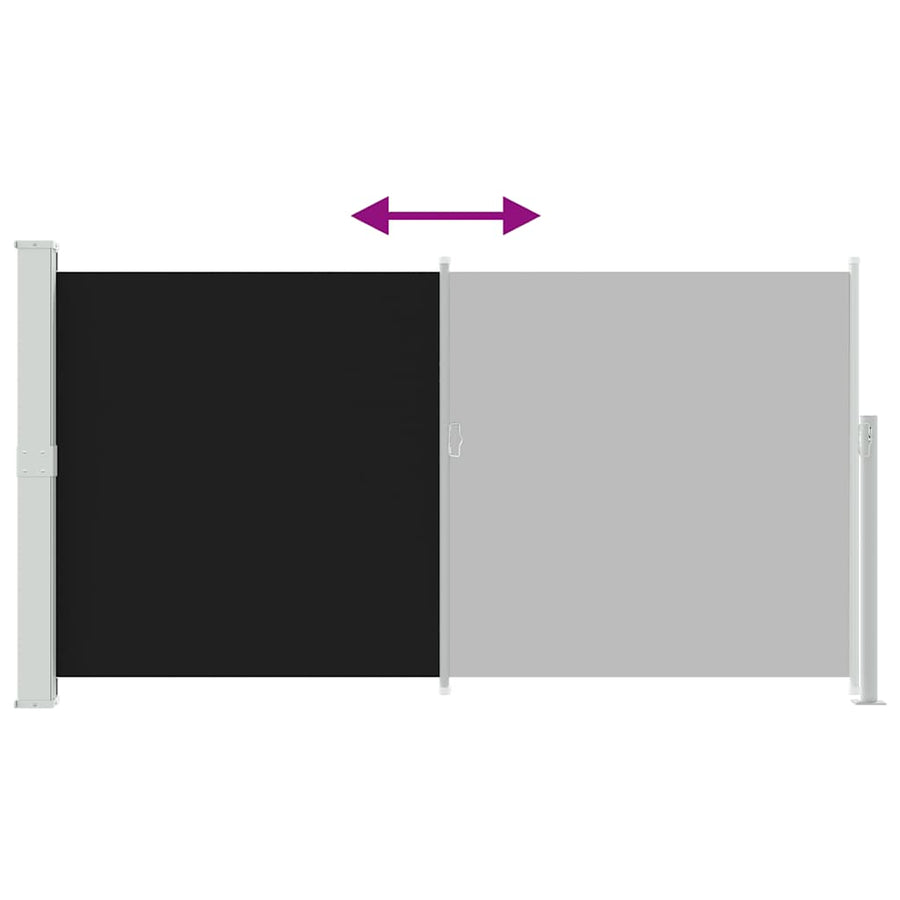 Patio Retractable Side Awning 170x300 cm Black