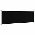 Patio Retractable Side Awning 100x314 cm Black