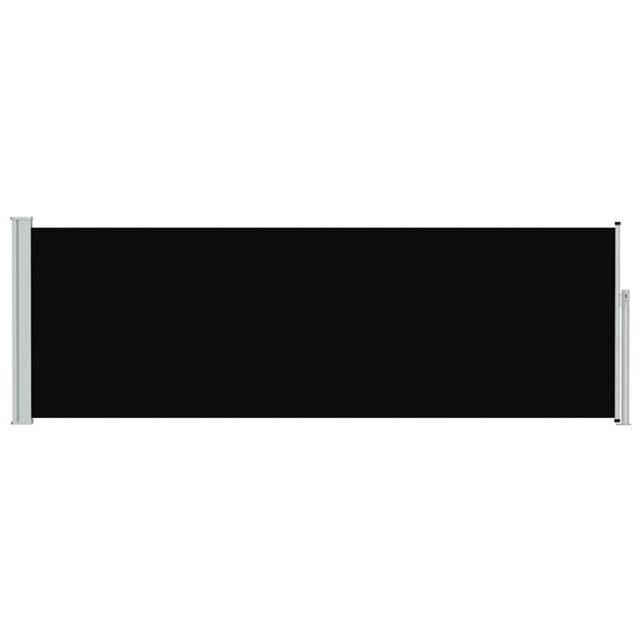 Patio Retractable Side Awning 100x314 cm Black