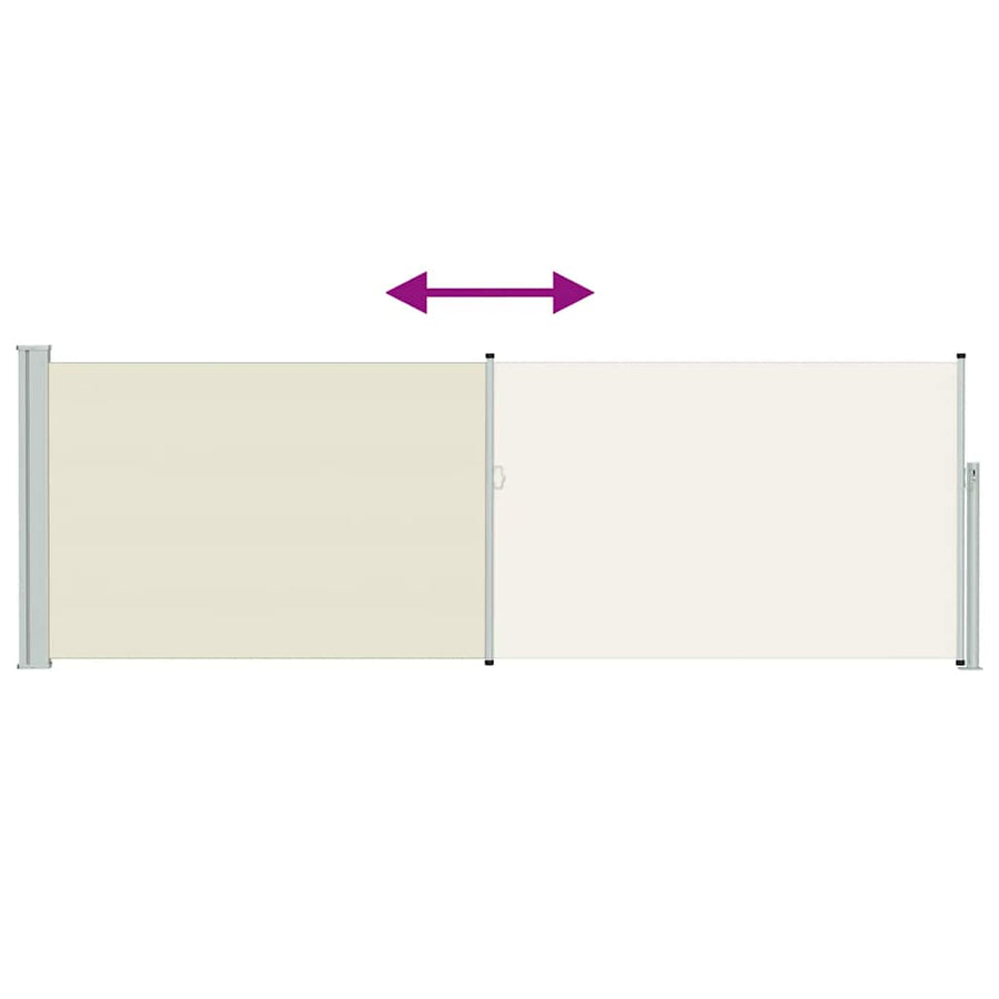 Patio Retractable Side Awning 100x314 cm Cream