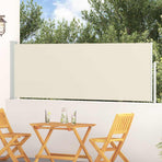 Patio Retractable Side Awning 100x314 cm Cream