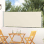 Patio Retractable Side Awning 100x314 cm Cream