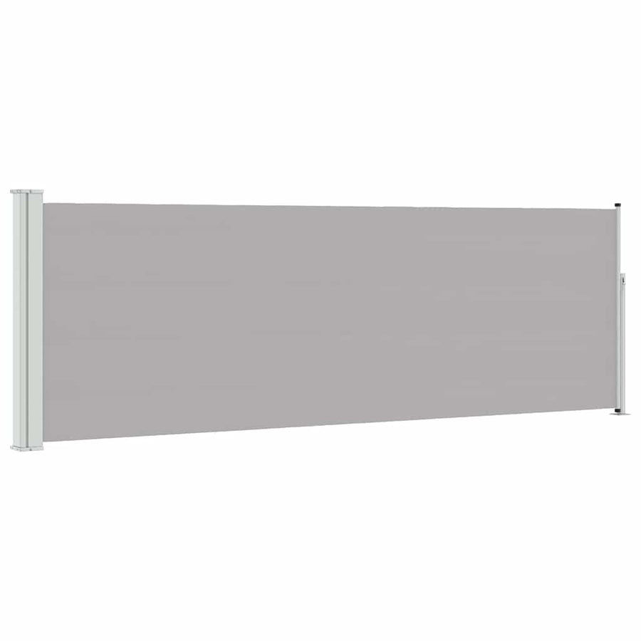 Patio Retractable Side Awning 100x314 cm Grey