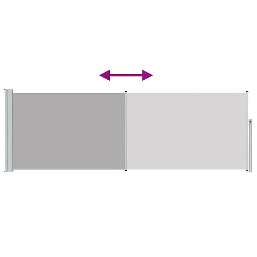 Patio Retractable Side Awning 100x314 cm Grey