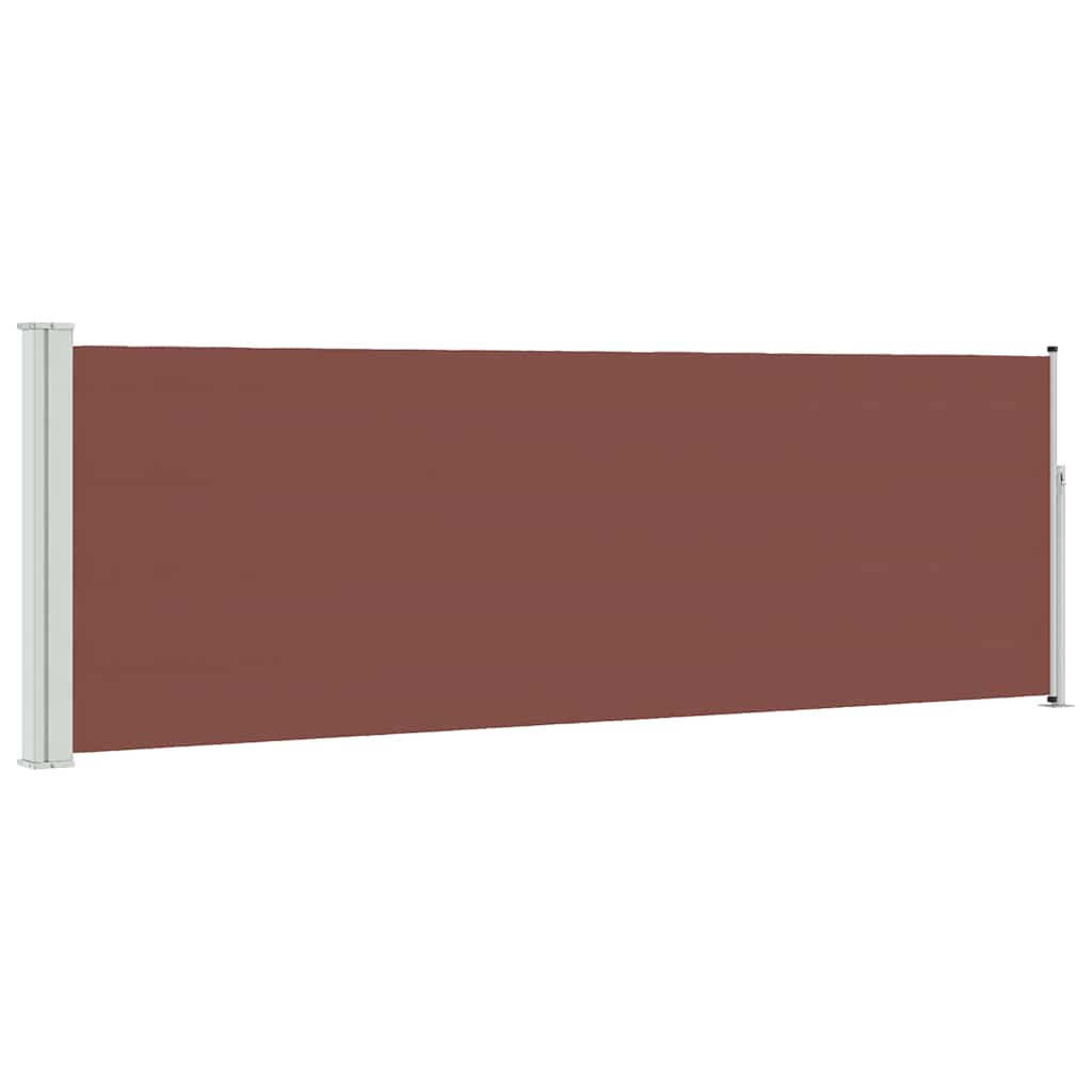 Patio Retractable Side Awning 100x300 cm Brown