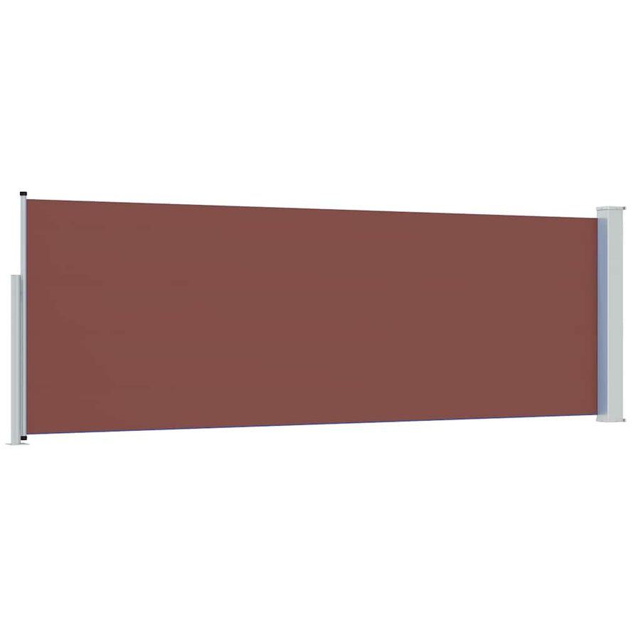 Patio Retractable Side Awning 100x314 cm Brown