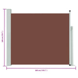 Patio Retractable Side Awning 100x300 cm Brown