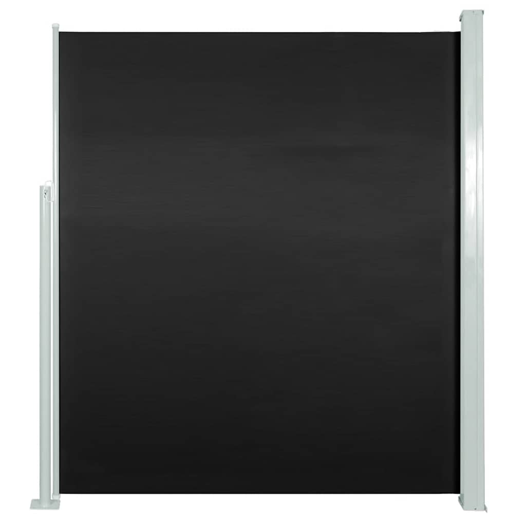 Patio Retractable Side Awning 100x500 cm Black