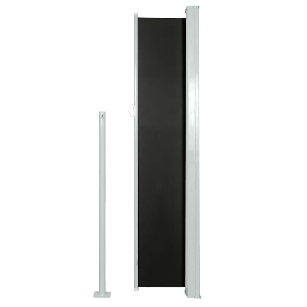 Patio Retractable Side Awning 100x500 cm Black