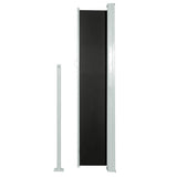 Patio Retractable Side Awning 100x500 cm Black