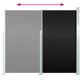 Patio Retractable Side Awning 100x500 cm Black