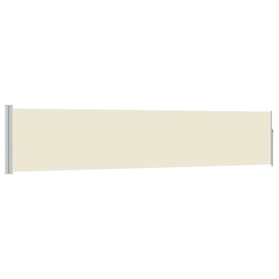 Patio Retractable Side Awning 100x514 cm Cream