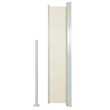 Patio Retractable Side Awning 100x500 cm Cream