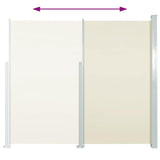 Patio Retractable Side Awning 100x500 cm Cream