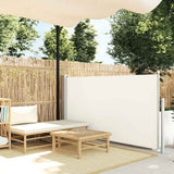 Patio Retractable Side Awning 100x500 cm Cream
