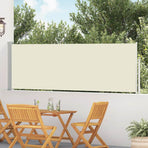 Patio Retractable Side Awning 100x514 cm Cream