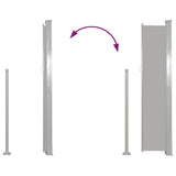 Patio Retractable Side Awning 100x500 cm Grey