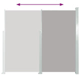 Patio Retractable Side Awning 100x500 cm Grey